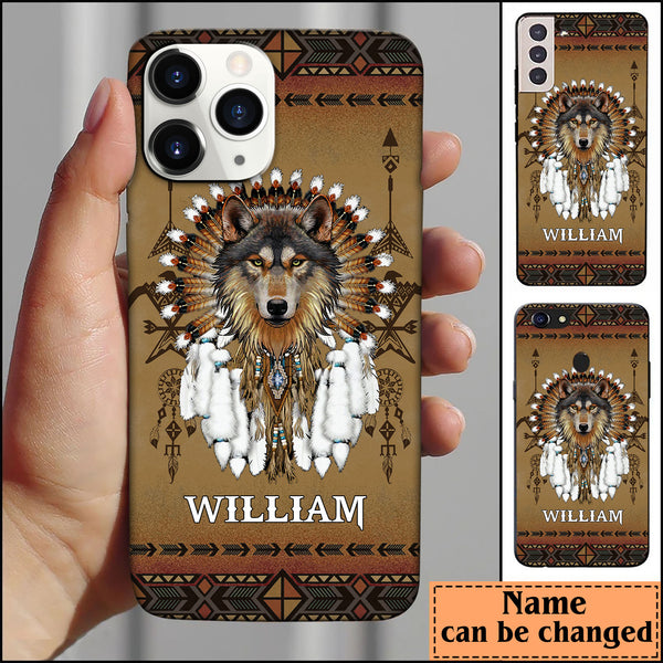 Maxcorners Leather Pattern Personalized Phone Native Wolf Samsung  Phone Case
