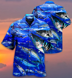 Maxcorners Fishing Love Blue Ocean Hawaiian Shirt