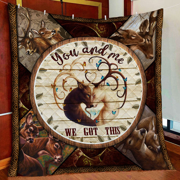 Maxcorners You & Me We Got This Deer Hunting Quilt Blanket - Blanket