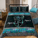 Maxcorners Personalized Couple Hunting Deer Blanket