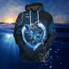 Maxcorners 3D Blue Heart Sea Turtle