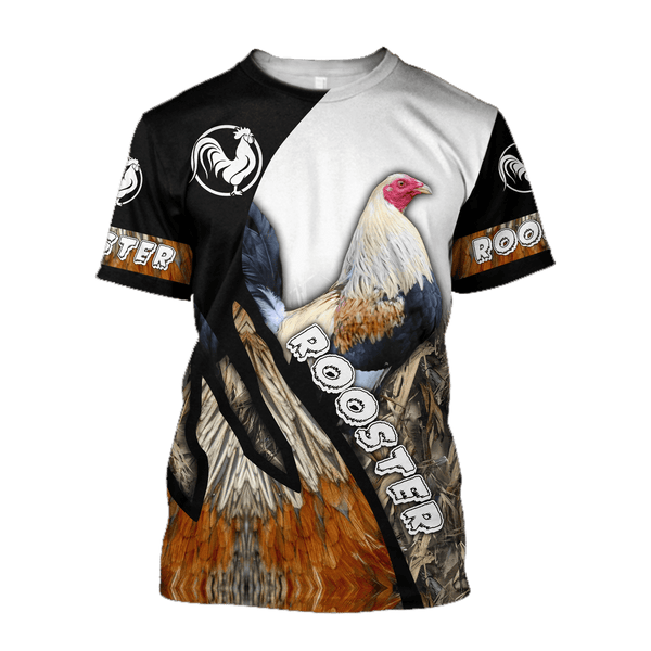 Maxcorners King Rooster Painted 3D Over Printed Unisex Deluxe Hoodie