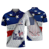 Maxcorners Golf USA Flag Customized Name All Over Printed Shirt