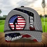 Maxcorners Golf Premium Unique American Golfer Personalized Name All Over Printed Cap