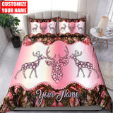 Maxcorners Personalized Deer Hunting Pink Blanket