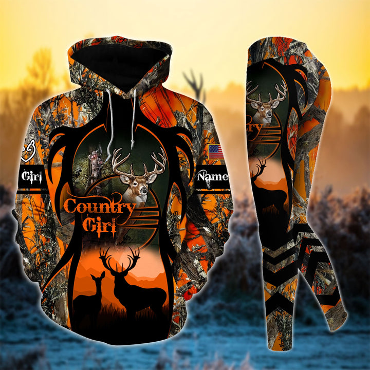 Max Corner Premium Deerhorn Country Girl Personalized 3D Style 5 Combo Hoodie & Legging Set