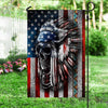 Maxcorners Native American Skull Warrior Flag