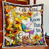 Maxcorners Hummingbird Be Still And Know That I Am God Quilt - Blanket