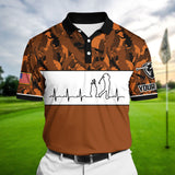 Max Corners Orange Pride Premium Unique Golf Heart Beat Golf Polo Shirts Multicolored Custom Name Polo
