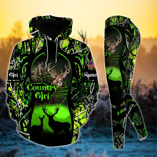 Max Corner Premium Deerhorn Country Girl Personalized 3D Style 9 Combo Hoodie & Legging Set