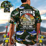 Maxcorners Fishing Wild River Fishing The River Is Calling Catch The Big Bass Hawaiian Shirt