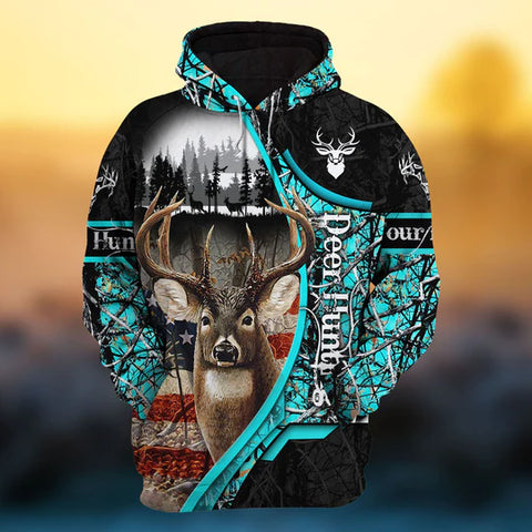 Maxcorners Custom Name Premium Ultra Deer Hunting Hoodies 3D HM