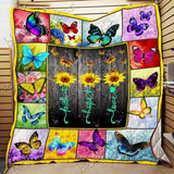 Maxcorners Faith Hope Love Butterfly Quilt - Blanket