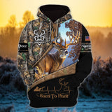 Maxcorners Personalized Born To Hunt Premium Deer Hunting Hoodies 3D