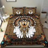 Premium Unique Wolf Native American 3D All Over Printed Quilt Bedding Set
