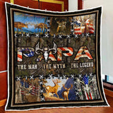 Maxcorners Papa. The Man, The Myth, The Legend. Deer Hunting Quilt - Blanket