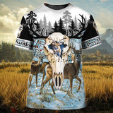 Maxcorners Deer Skull Hunting All Over Printed 3D Shirts