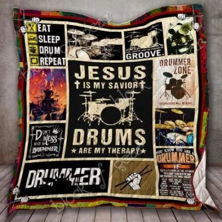 Maxcorners Drums Are My Therapy Quilt - Blanket