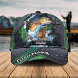 Maxcorners Personalized Fish Aholic Light Green Cap