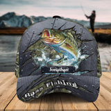 Maxcorners Personalized Fish Aholic Water Grass 3 Cap