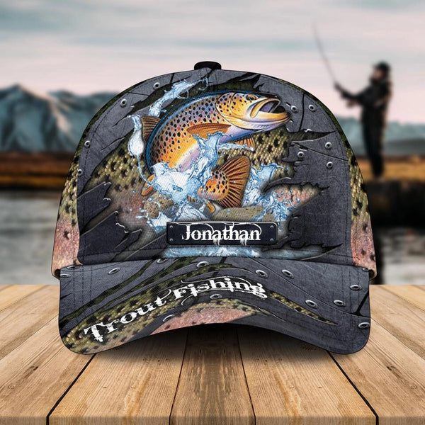 Maxcorners Personalized Trout Fishing G&G Cap