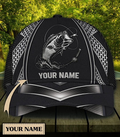 Maxcorners Personalized Fishing Black Cap