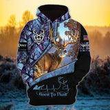 Maxcorners Personalized Born To Hunt Premium Deer Hunting Hoodies 3D