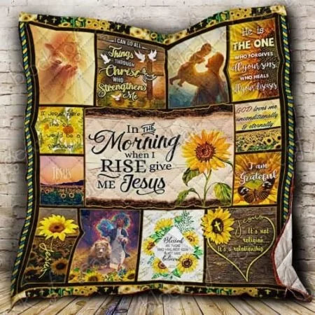 Maxcorners When I Rise Give Me Jesus Quilt- Blanket
