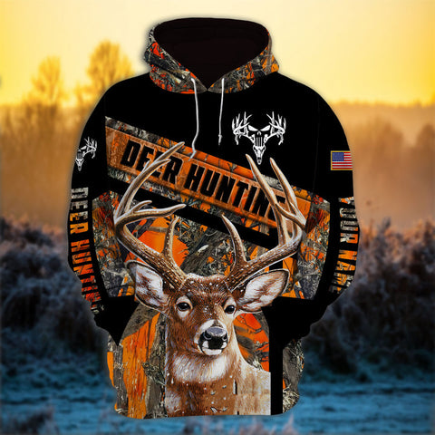 Max Corner Amazing Deer Hunting Camo Pattern Personalized 3D Hoodie For Hunting Lover