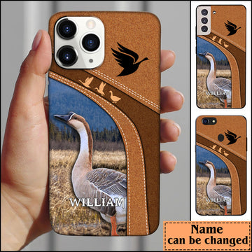 Maxcorners Leather Pattern Personalized Phone Case Goose - Iphone