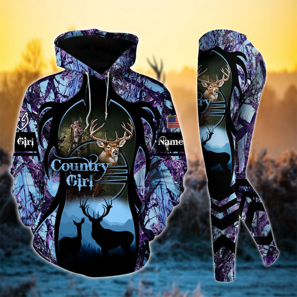 Max Corner Premium Deerhorn Country Girl Personalized 3D Style 3 Combo Hoodie & Legging Set