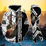 Max Corner Premium Deer Hunting Skull Pattern Country Girl Personalized 3D Style 5 Combo Hoodie & Legging Set