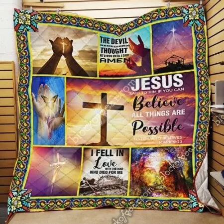 Maxcorners Jesus I Trust You Quilt - Blanket