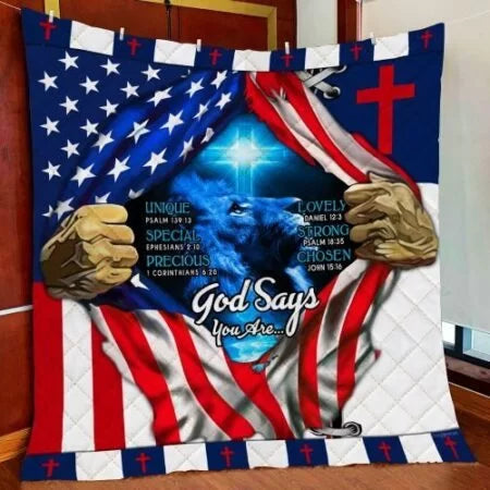 Maxcorners God Says You Are Jesus Christ Quilt - Blanket