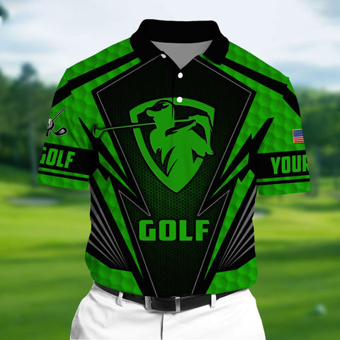 Max Corners Green Pride Premium Unique Golf 3D Polo For Lovers Multicolor Custom Name Polo