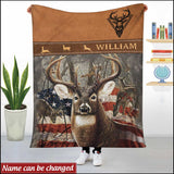 Maxcorners Deer hunting Leather parttern Personalized - Blanket
