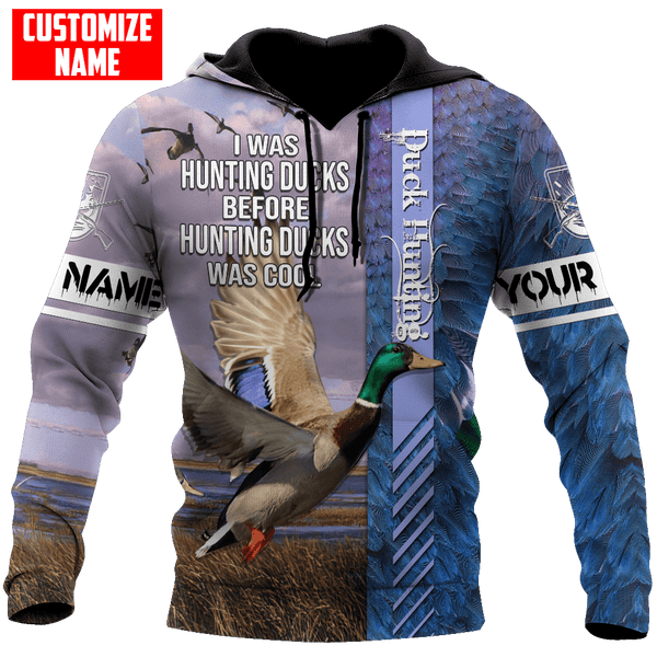 Maxcorners Duck Hunting Personalized 3D Over Printed Hoodie