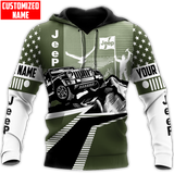 Maxcorners Custom Name Jeep Car 3D All Over Printed Shirts