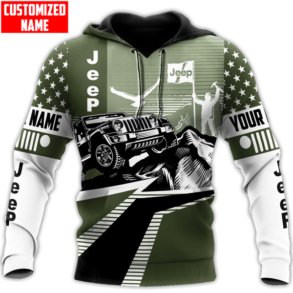 Maxcorners Custom Name Jeep Car 3D All Over Printed Shirts