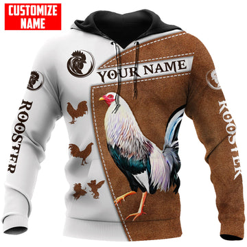 Maxcorners Personalized Name Rooster Signs Unisex Hoodie