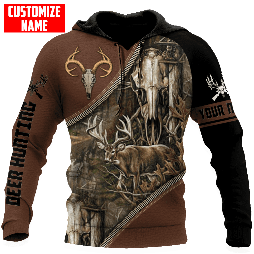 Maxcorners Customized Name Deer Hunting 3D Design All Over Printed