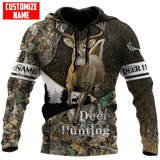 Maxcorners Deer Hunting Personalized Name 3D Over Printed Hoodie