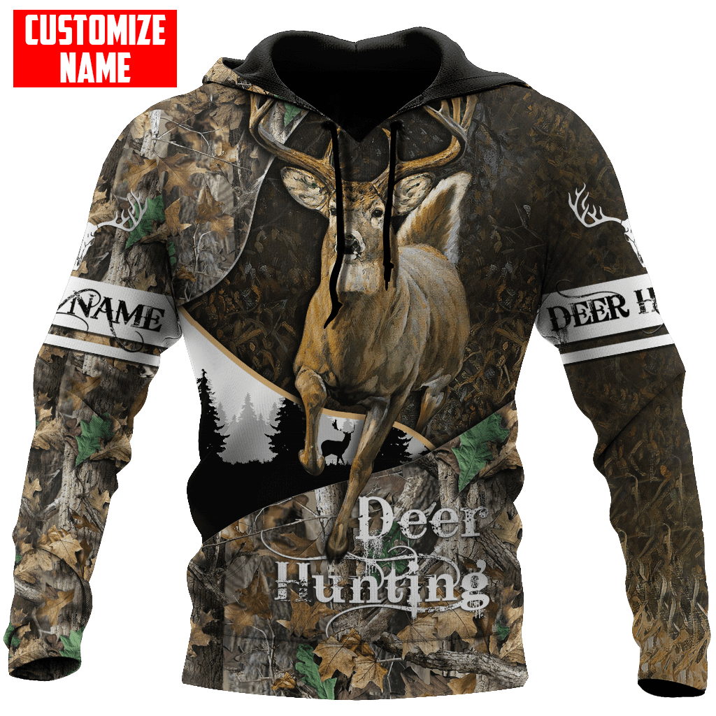 Maxcorners Personalized Deer Hunting Camo Autunm 3D Design All Over Printed