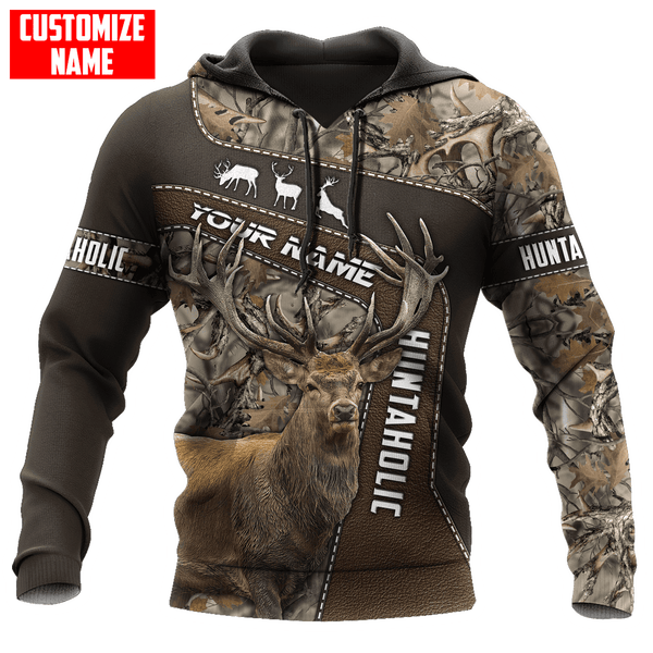 Maxcorners Deer Hunting Personalized Name 3D Over Printed Hoodie