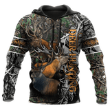 Maxcorners Deer Hunting Personalized Name 3D Over Printed Hoodie