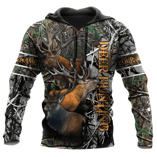 Maxcorners Deer Hunting Personalized Name 3D Over Printed Hoodie