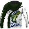 Maxcorners Custom Name Bass Fishing Green