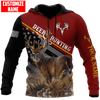 Maxcorners Deer Hunting Personalized Name 3D Over Printed Hoodie