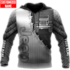Maxcorners Custom Name Jeep Silver 3D Shirt