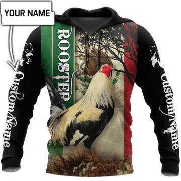 Maxcorners Personalized Name Deep Rooster Unisex Hoodie